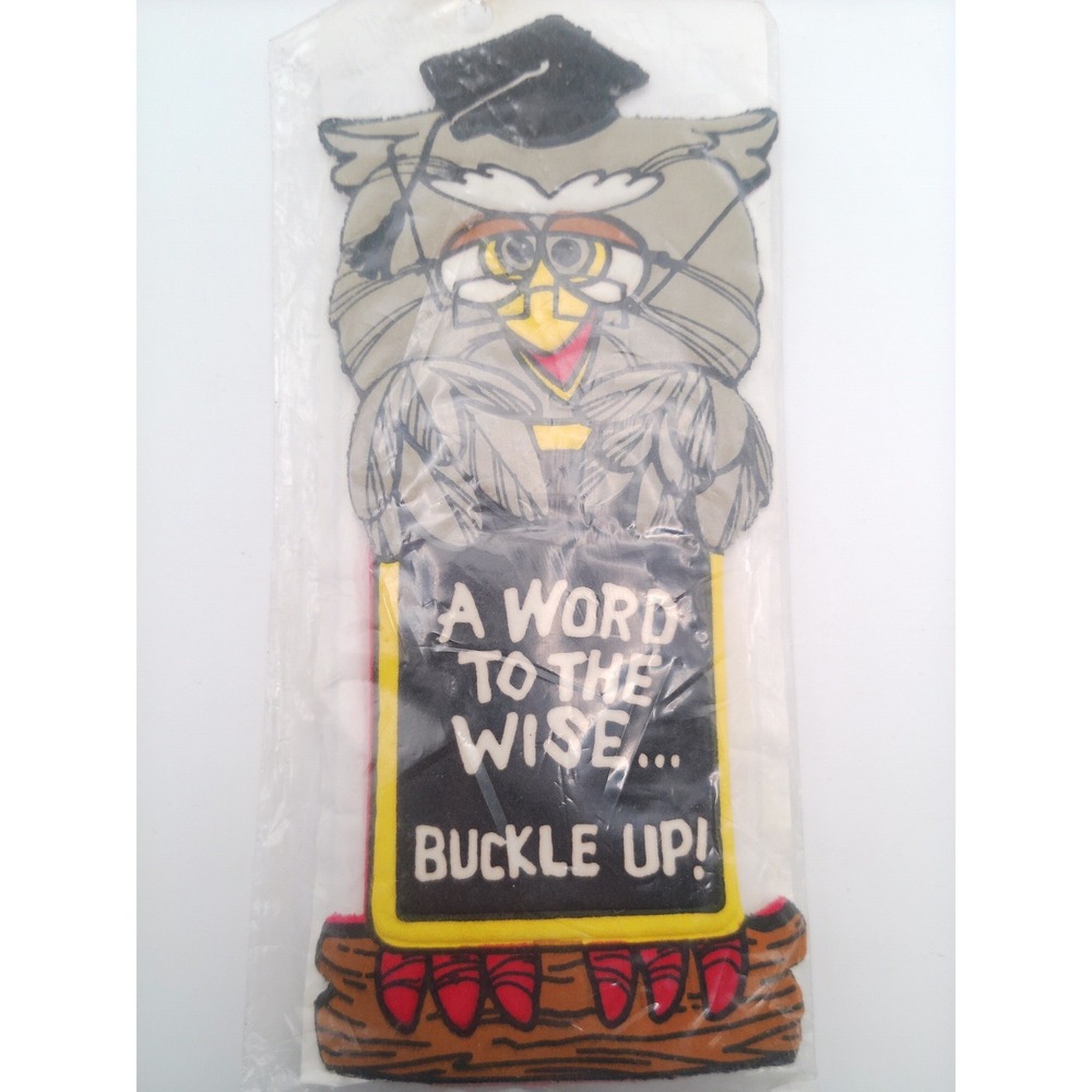 Jasco Buckle Up Friends Seat Belt Snap On Cover VTG Owl Deadstock NIP Unopened - Picture 2 of 5